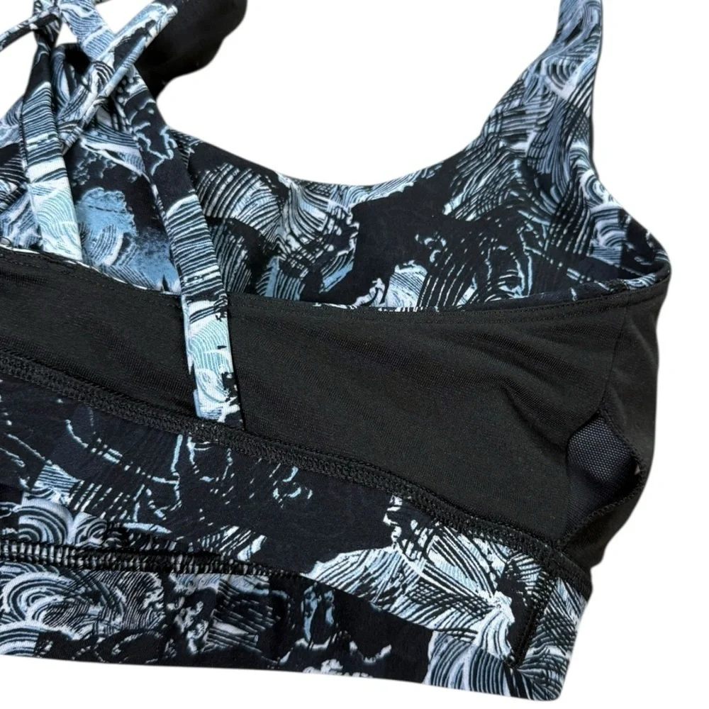Lululemon Energy Sports Bra Size 8 Eternal Wave Starlight Black - Picture 5 of 8